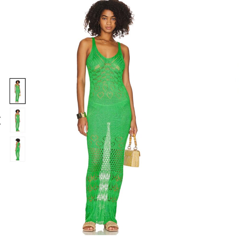 NWOT Revolve Beach Riot Tracy Dress in Island Green Swim Coverup